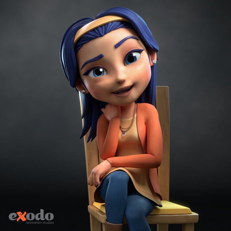 Character design 3D commercial for Plaza del Sol